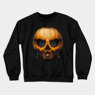 Pumpkin Skull Halloween Crewneck Sweatshirt